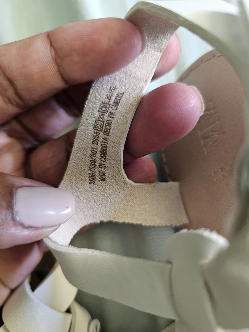 Zara Kids Cream Crisscross Strap Sandals